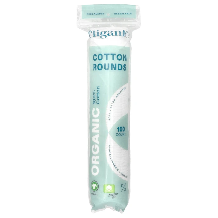 CLIGANIC COTTON ROUNDS ORGANIC 100CT