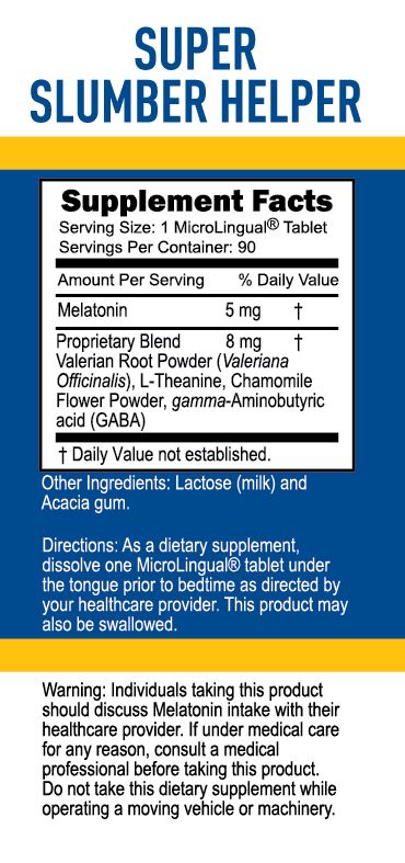 Super Slumber Helper 90 tablets instant dissolve