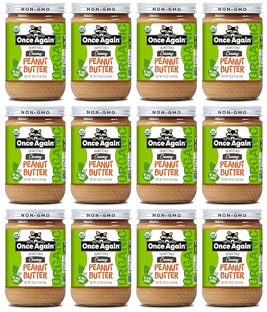 ONCE AGAIN Peanut Butter,Smooth,No Salt 16 OZ