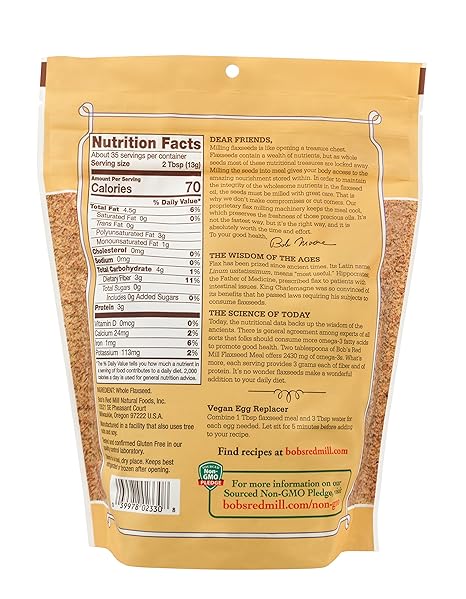 BOB`S RED MILL Flaxseed Meal,Gluten Free 16 OZ