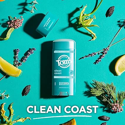 TOM'S OF MAINE DEODORANT CLEAN COAST SCENT 3.25OZ