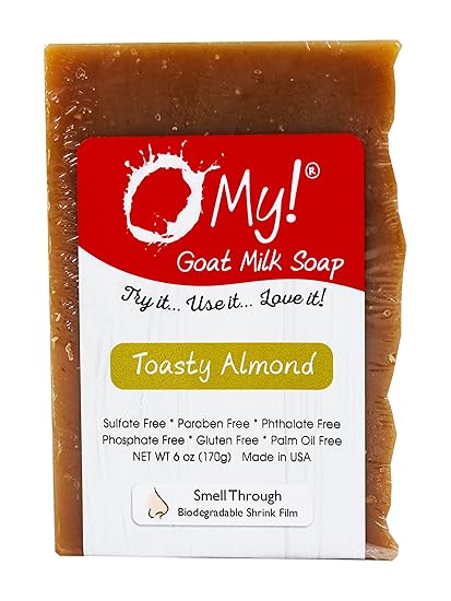 O MY! BATH AND BODYGOAT MILK SOAP BAR TOASTY ALMOND 6 OZ