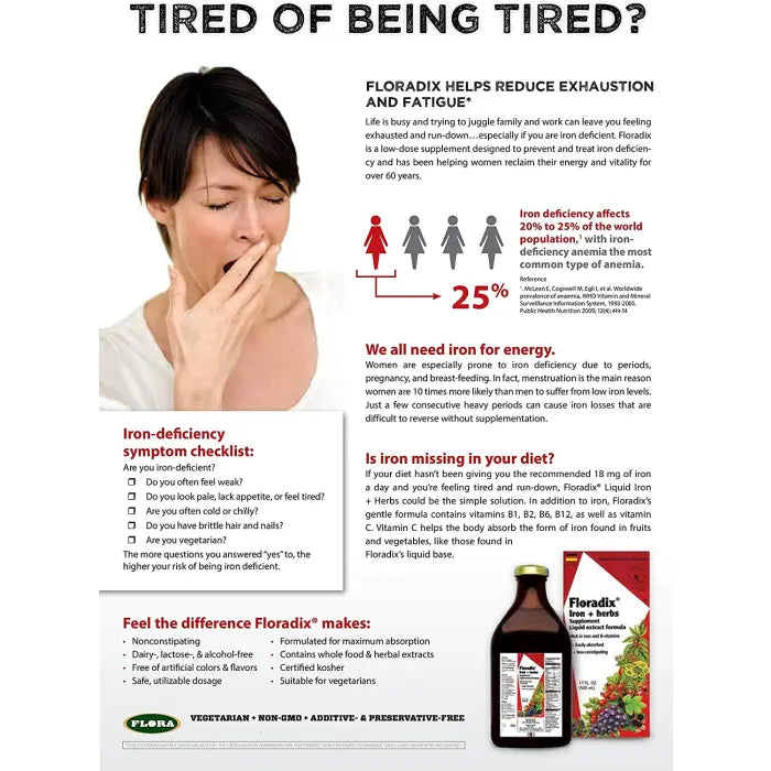 Floradix Iron + Herbs liquid herbal supplement