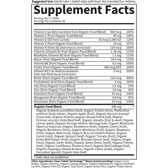 Garden of Life GOL Organics Womens Once Daily 60ct TABLETS