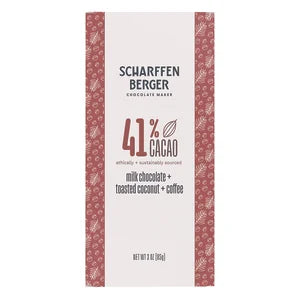 SCHARFFEN BERGER 41% Milk Coconut Coffee Bar 3 OZ