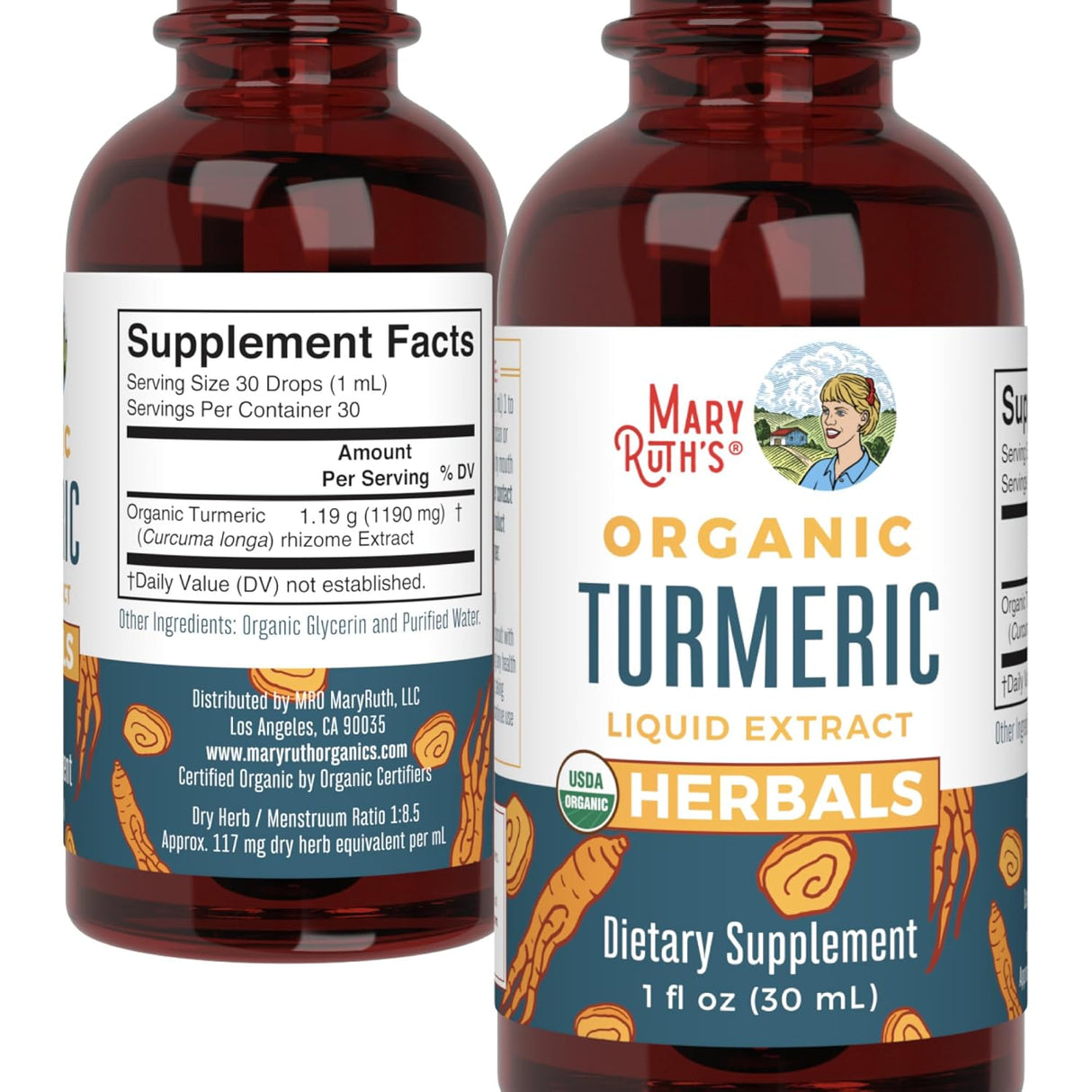 MaryRuth Organics Turmeric Herbal Drops (1 oz)