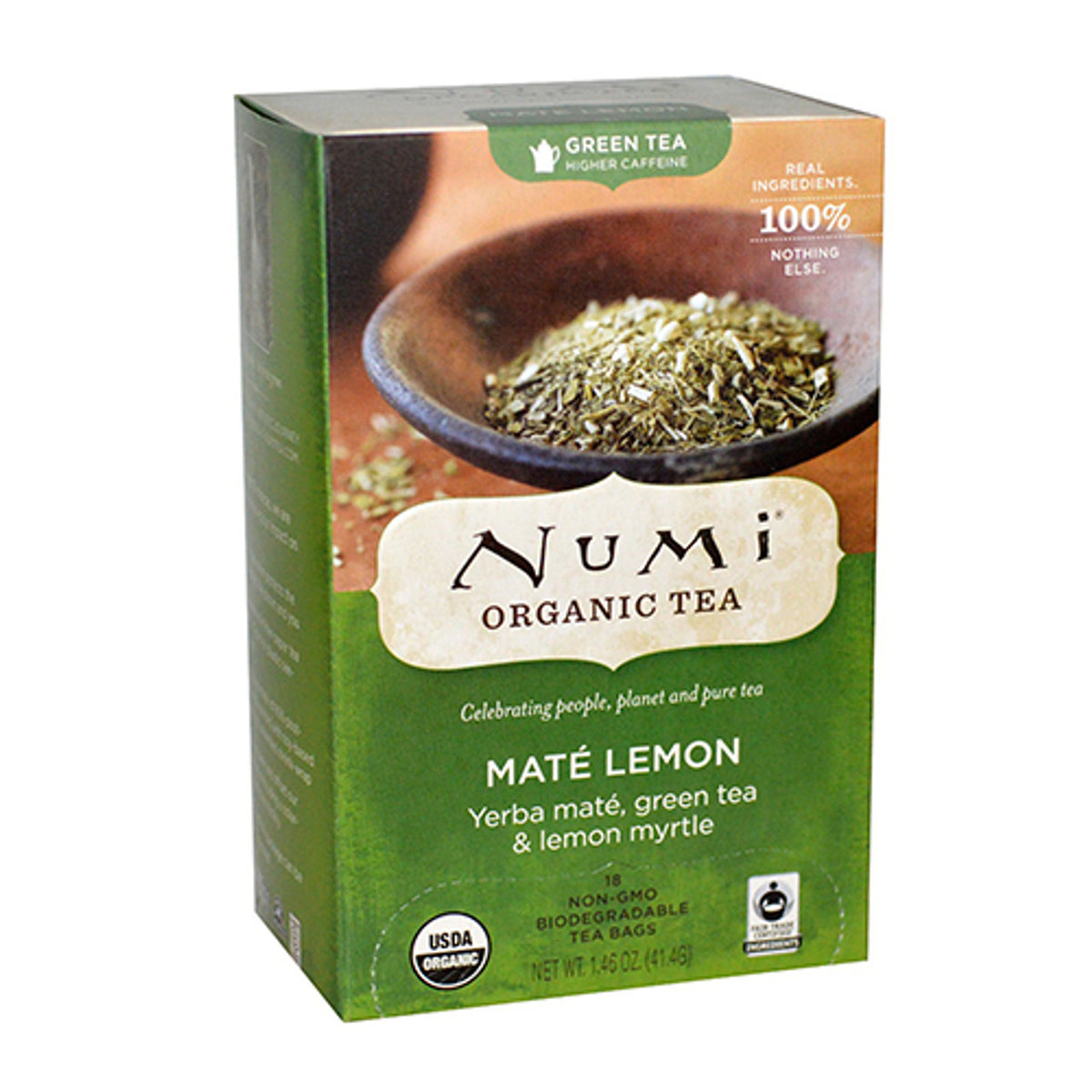 NUMI TEAS Mate Lemon Green Tea 18 BAG