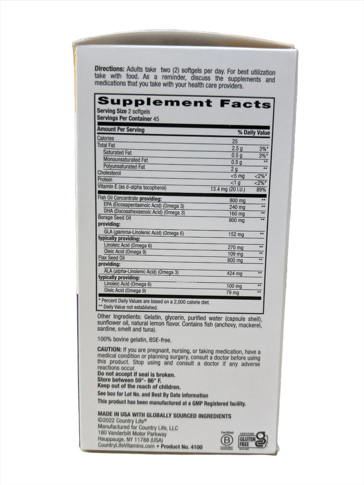 Omega 3-6-9 Completo Ultra Concentrado 90 Cápsulas Blandas
