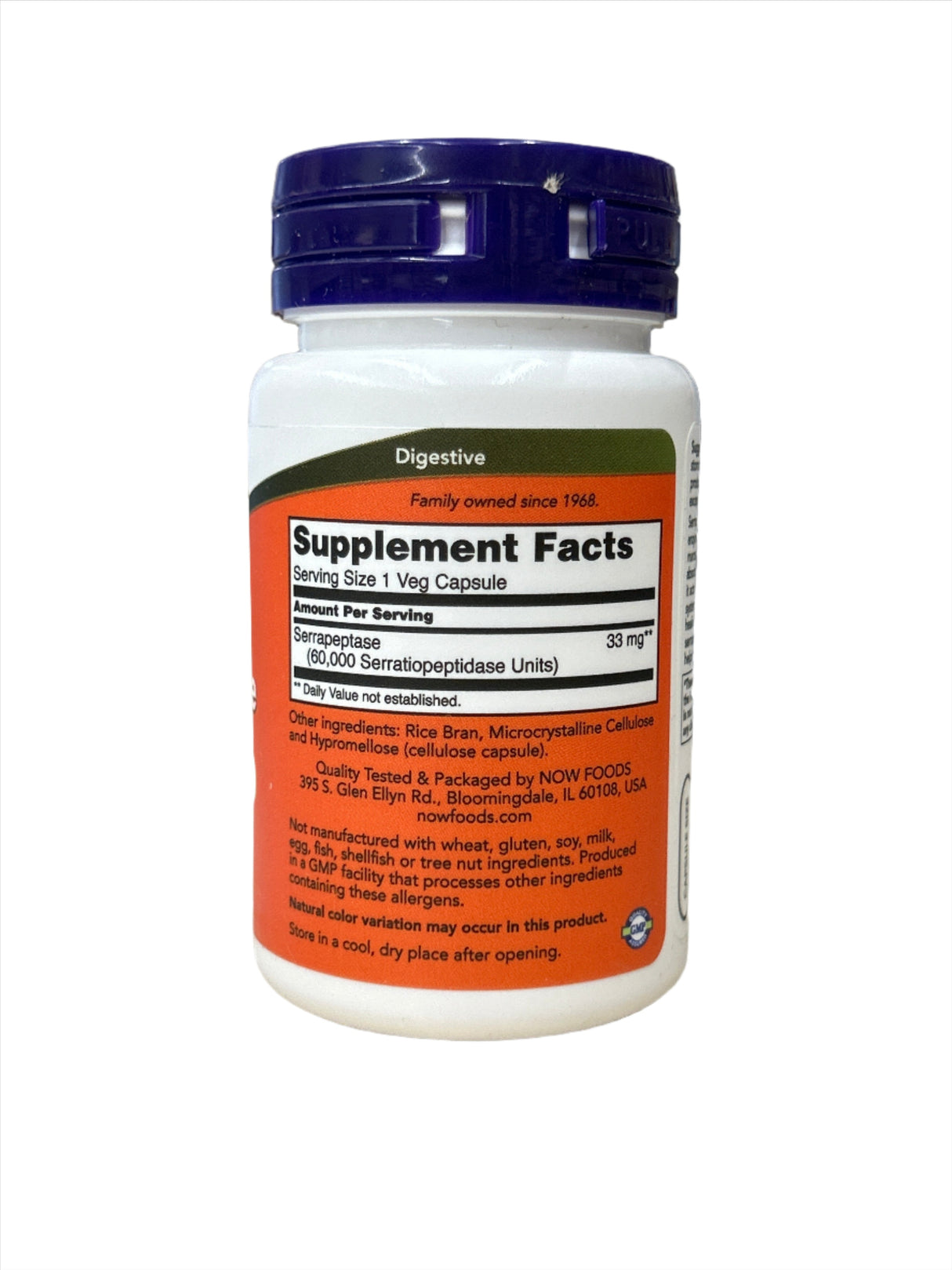 Now Serrapeptase 60 Veg Capsules