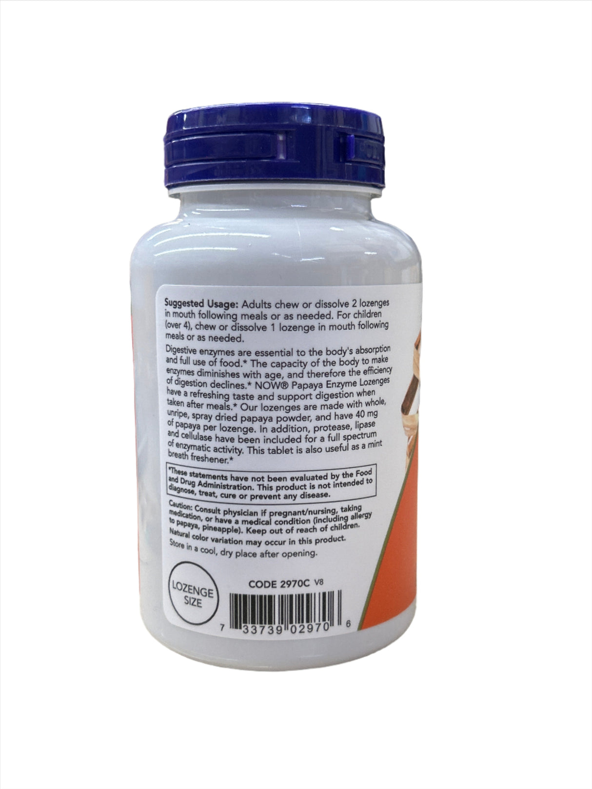 Papaya Chewable Enzymes 180 Lozenges