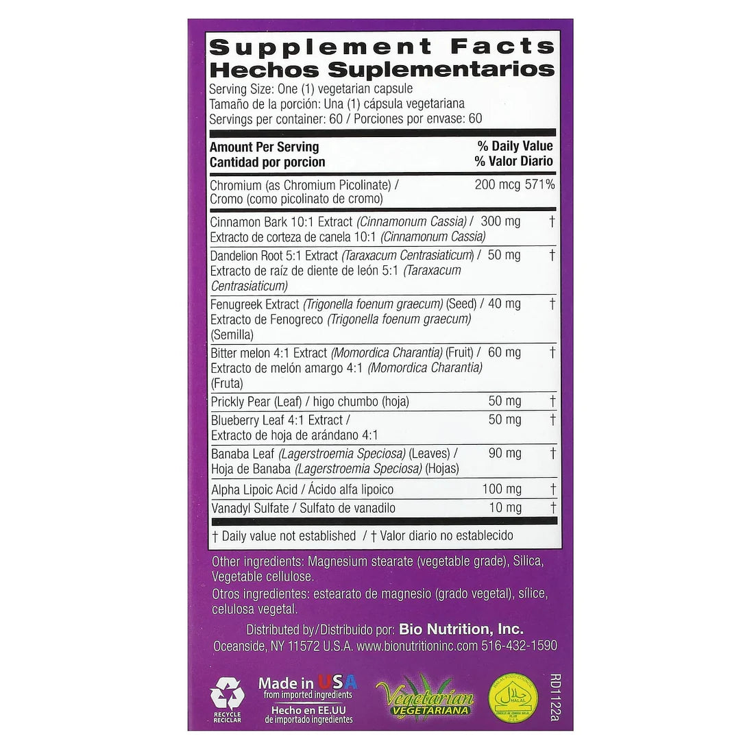 Bio Nutrition BLOOD SUGAR