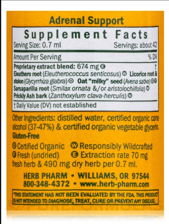 Herb Pharm ADRENAL SUPPORT 1 oz