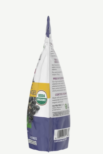 Nature's Way Sambucus Organic Zinc Lozenges Peppermint 24 Loz