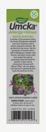 Nature's Way Umcka® Allergy & Sinus 20 Chw Tb