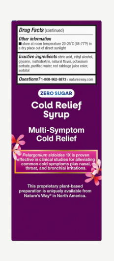 Nature's Way Umcka® ColdCare Sugar-Free Grape Syrup 4 Fl Oz