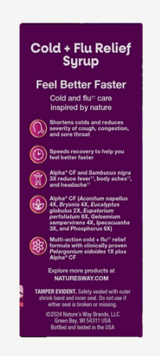 Nature's Way Umcka® Elderberry Cold+Flu Syrup 4 Fl Oz