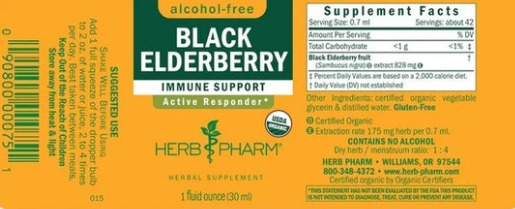 Herb Pharm BLACK ELDERBERRY ALCOHOL-FREE 1 oz