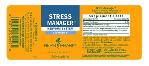 Herb Pharm STRESS MANAGER 1 oz