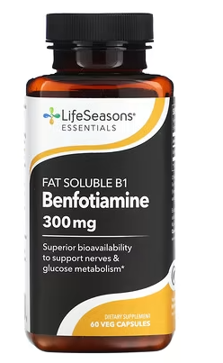 Life Seasons LSE Benfotiamine for Fat Soluble B1 Benfotiamine 300 mg 60 Capsule