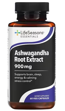 Life Seasons LSE Ashwagandha for Ashwgandha Root Extract 900 mg 60 Capsule