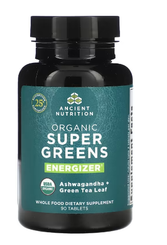 Ancient Nutrition Organic SuperGreens Energizer Tablet - 90ct Tablets