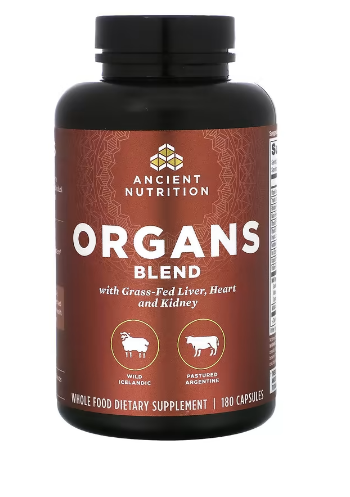 Ancient Nutrition Ancient Glandulars - Organs Blend - Capsules - 180 ct Capsules