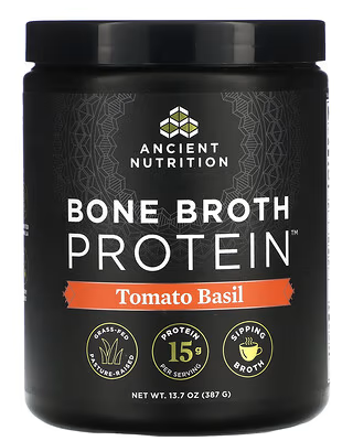 Ancient Nutrition Bone Broth Protein - Tomato Basil - 15 srv Powder