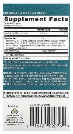 Ancient Nutrition ROC - Focused Brain - 90ct Capsules