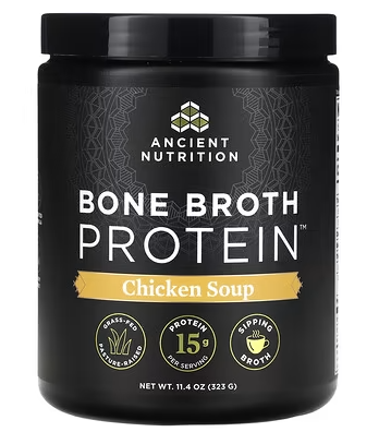 Ancient Nutrition Bone Broth Protein - Chicken Soup - 15 srv Powder