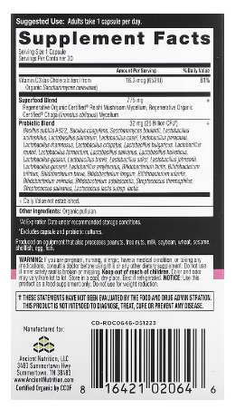 Ancient Nutrition ROC - Women’s Probiotics 25B - Once Daily - 30ct Capsules