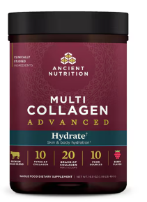 Ancient Nutrition Multi Collagen Advanced - Powder - Hydrate - Mixed Berry - 30srv Powder