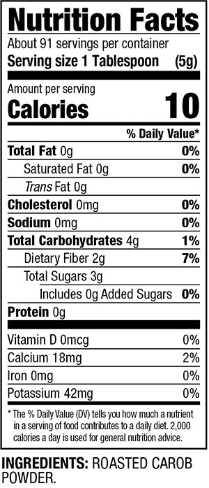 CHATFIELD`S Carob Powder Pouch 16 OZ