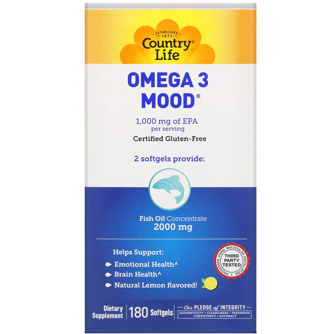 Country Life OMEGA 3 MOOD 180 Softgel
