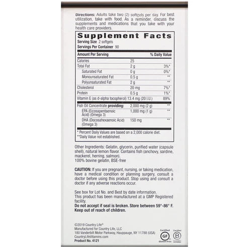 Country Life OMEGA 3 MOOD 180 Softgel