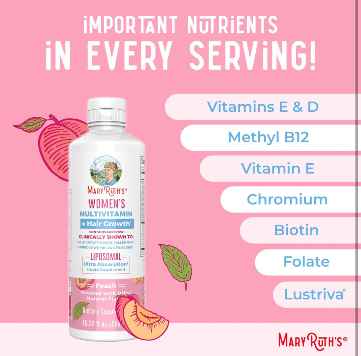 Women's Multivitamin + Hair Growth Liposomal ( 15.22 oz)