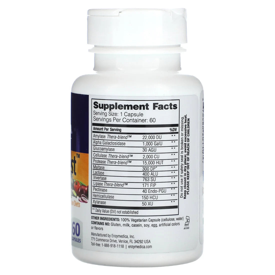 Enzymedica Veggie Gest 60 Capsules