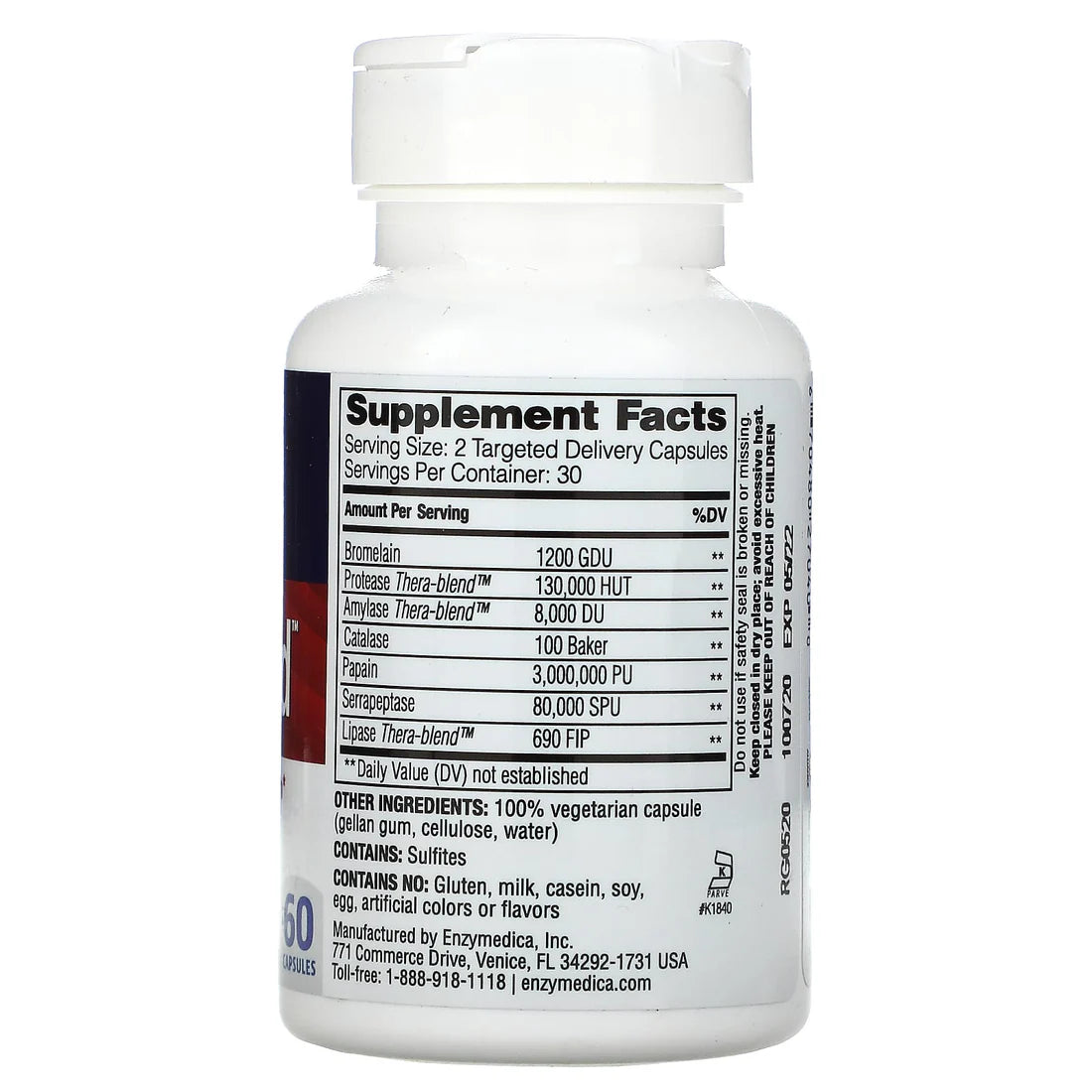 Enzymedica Gold Muscle, Tissue, and Joint Support 60 Capsules