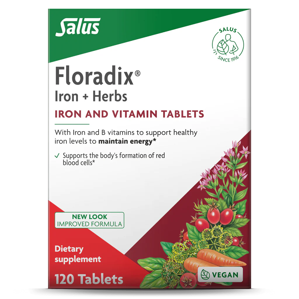 Floradix Iron Tablets Gluten-Free Yeast-Free 80 Tablets