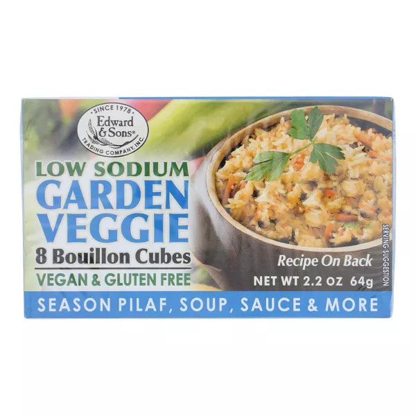 EDWARD & SONS Veggie, Low Sodium, Cubes 2.2 OZ