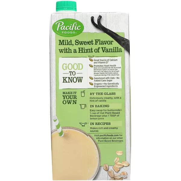 PACIFIC FOODS Naturally Oat, Vanilla 32 OZ