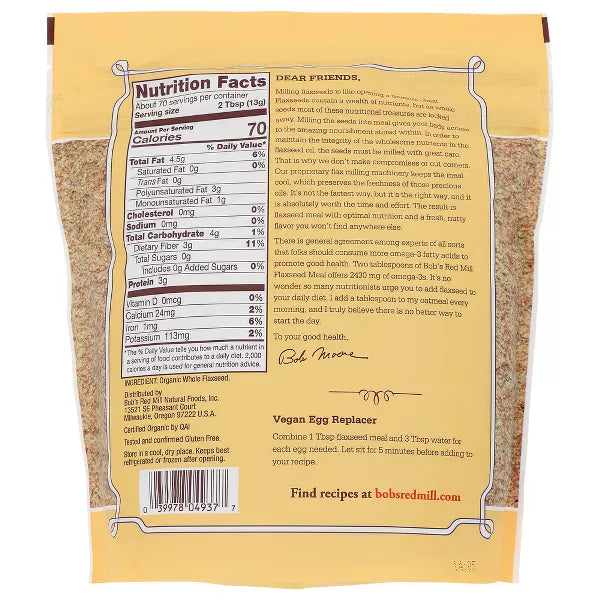 BOB`S RED MILL Flaxseed Meal Brown 32 OZ
