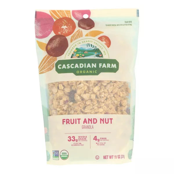 CASCADIAN FARM Fruit and Nut Granola 11 OZ
