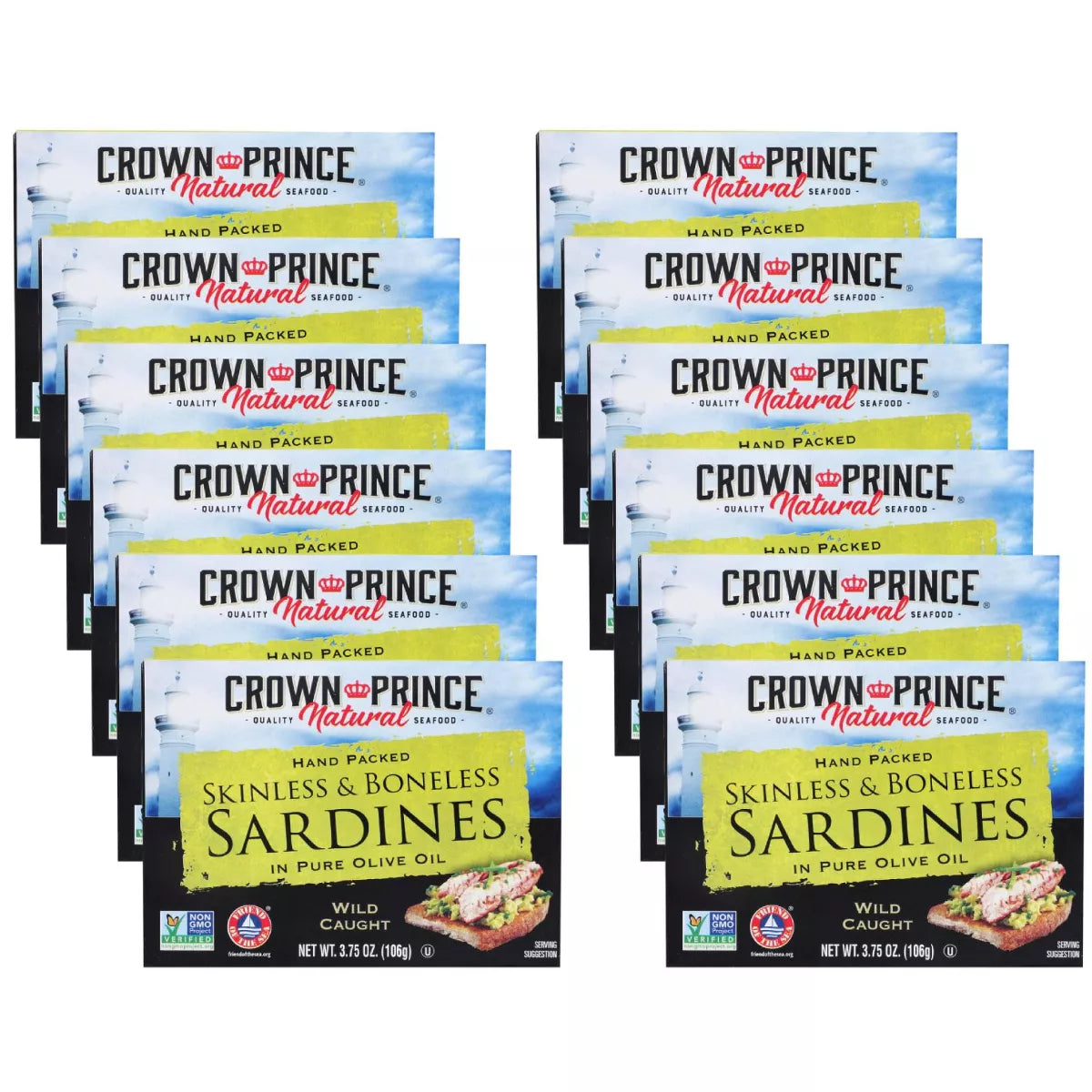 CROWN PRINCE In Olive Oil, Skinless & Boneless 3.75 OZ