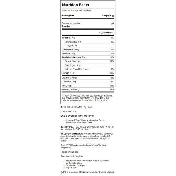 BOB`S RED MILL T.V.P. (Textured Veg Protein) 12 OZ