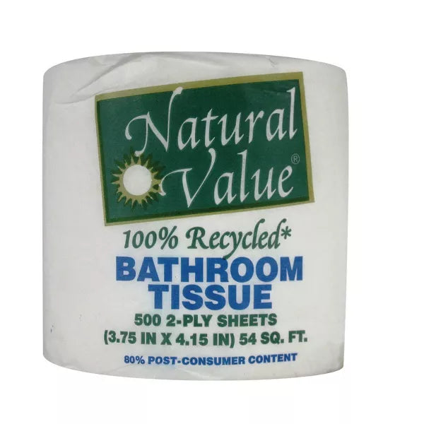 NATURAL VALUE Bathroom Tissue, 500/roll