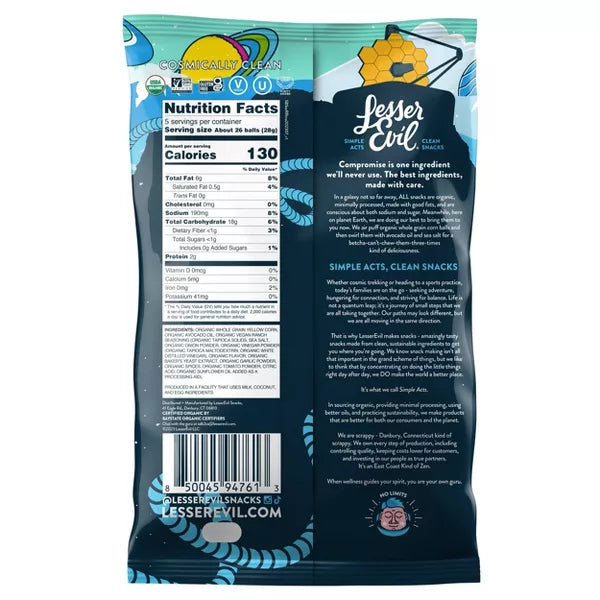 LESSER EVIL Ranch Rocket Ship Space Balls 6/5 OZ