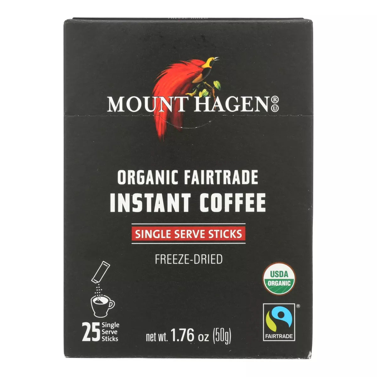 MOUNT HAGEN Instant Coffee, Regular, 1.76 OZ