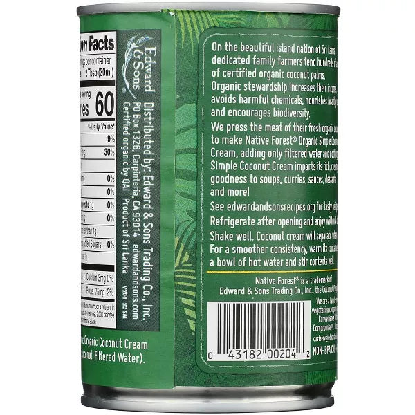 NATIVE FOREST Simple Coconut Cream 13.5 OZ