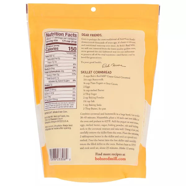 BOB`S RED MILL Cornmeal, Course, Ground 24 OZ
