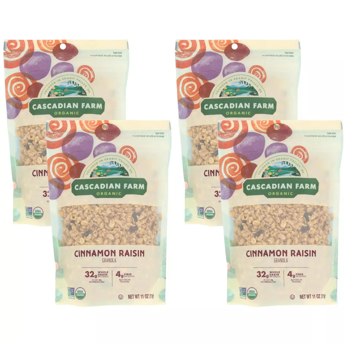CASCADIAN FARM Cinnamon Raisin Granola 11 OZ